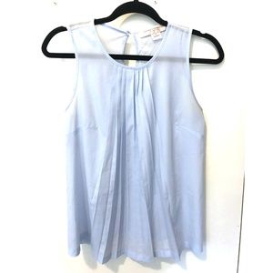 French Connection Light Blue Pleated Top